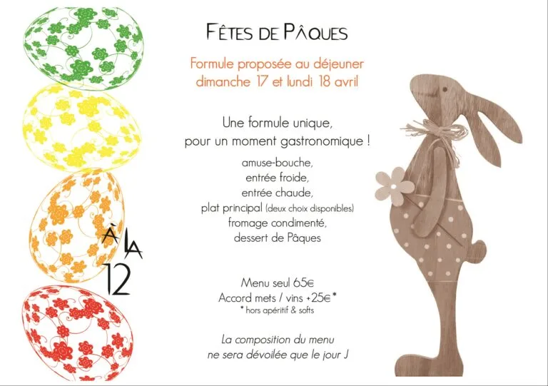 Fêtes de Pâques au restaurant À la 12 — À la 12