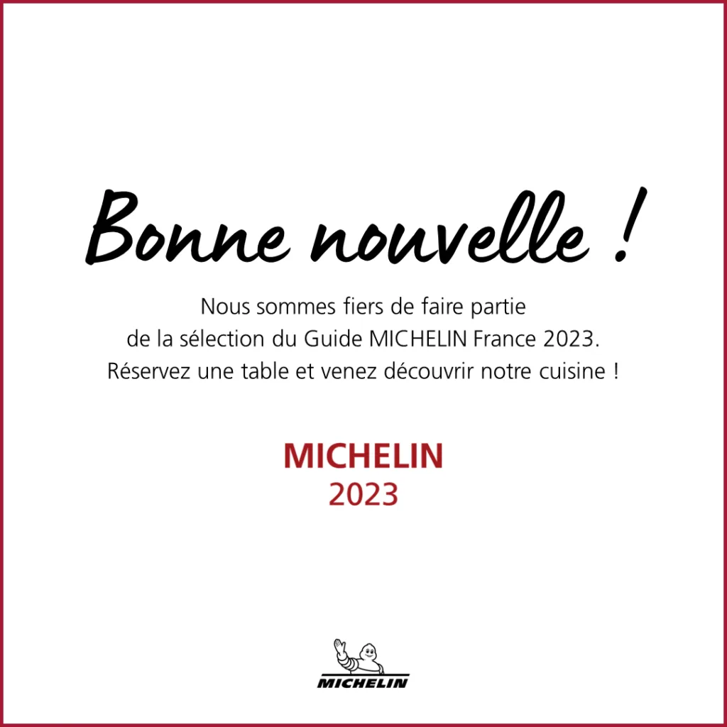 Guide Michelin – Sélection 2023 — À la 12