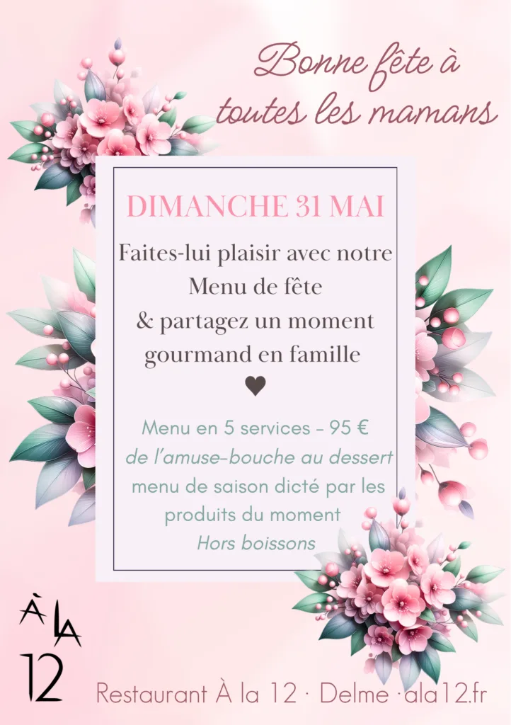 fete des meres au restaurant gastronomique ala12
