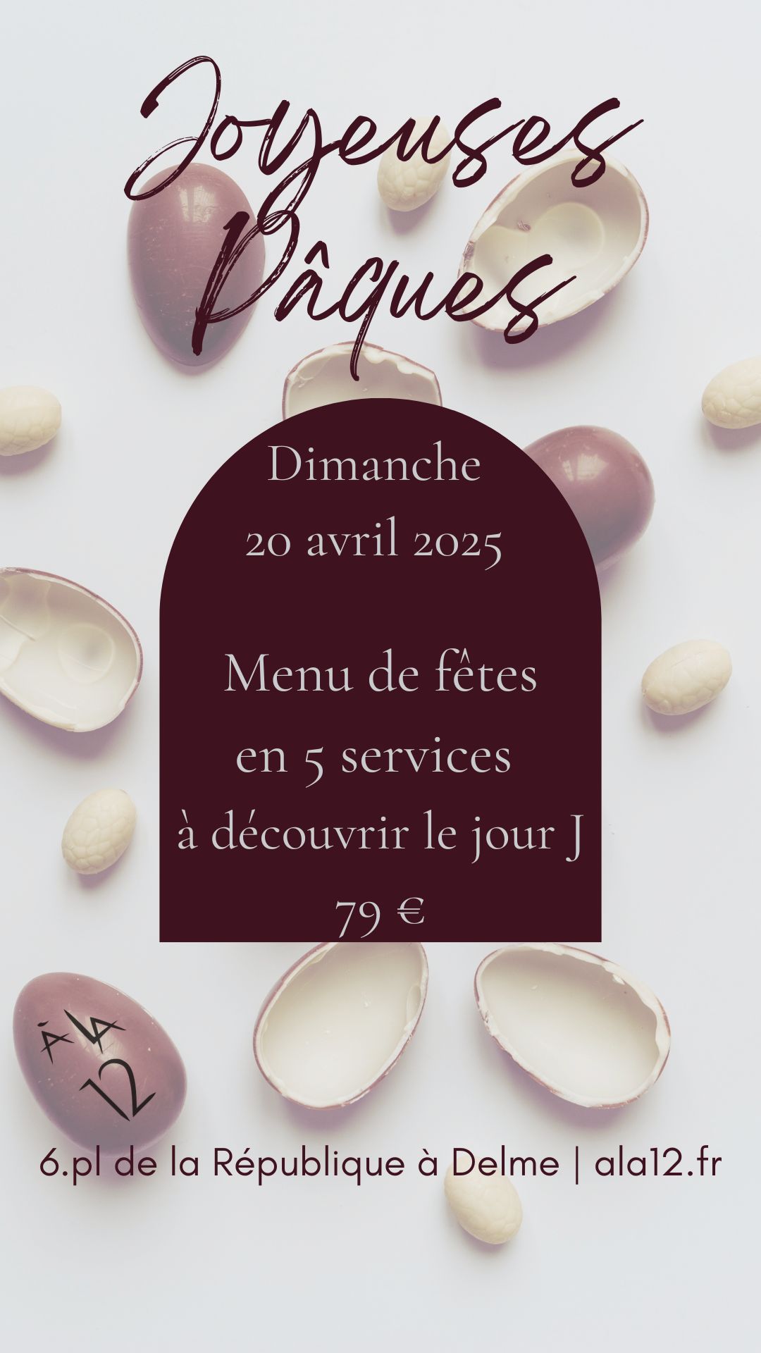 Fêtes de Pâques À la 12 — À la 12, restaurant gastronomique Delme, Moselle