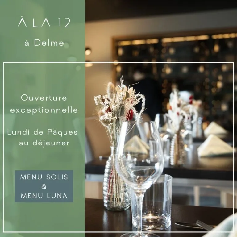 Dimanche de Pâques au restaurant – Menu gastronomique Pâques 2026 — À la 12