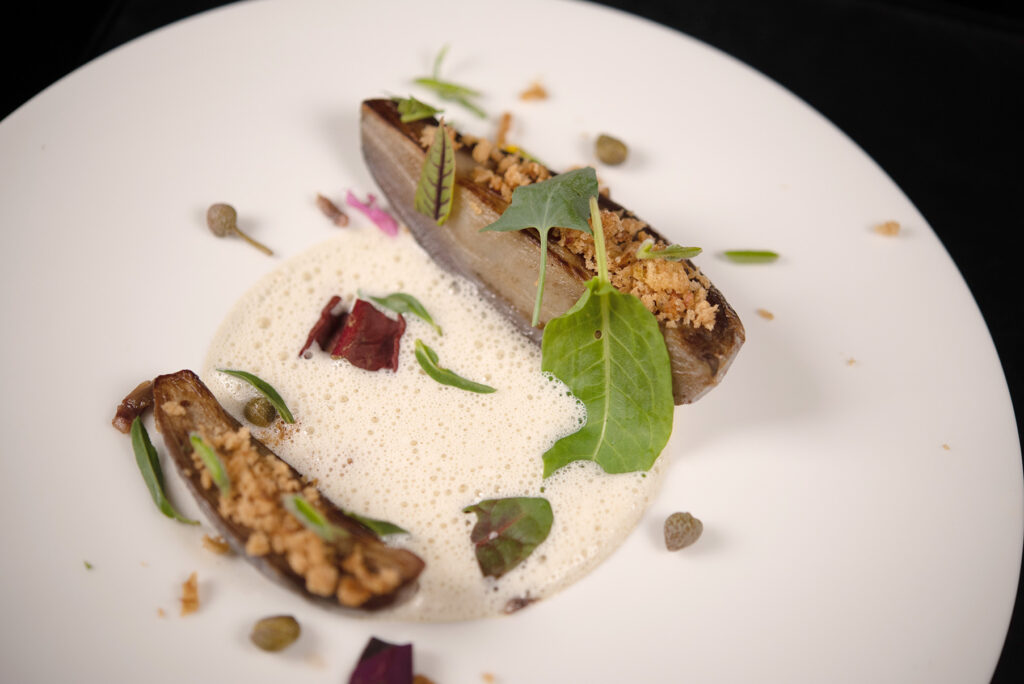 Aubergines et son emulsion