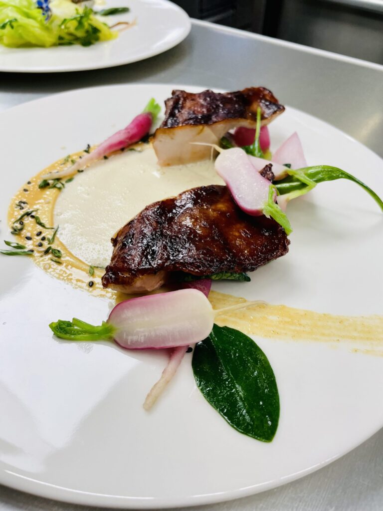 Plat lapin restaurant ala12 - séjours gastronomiques