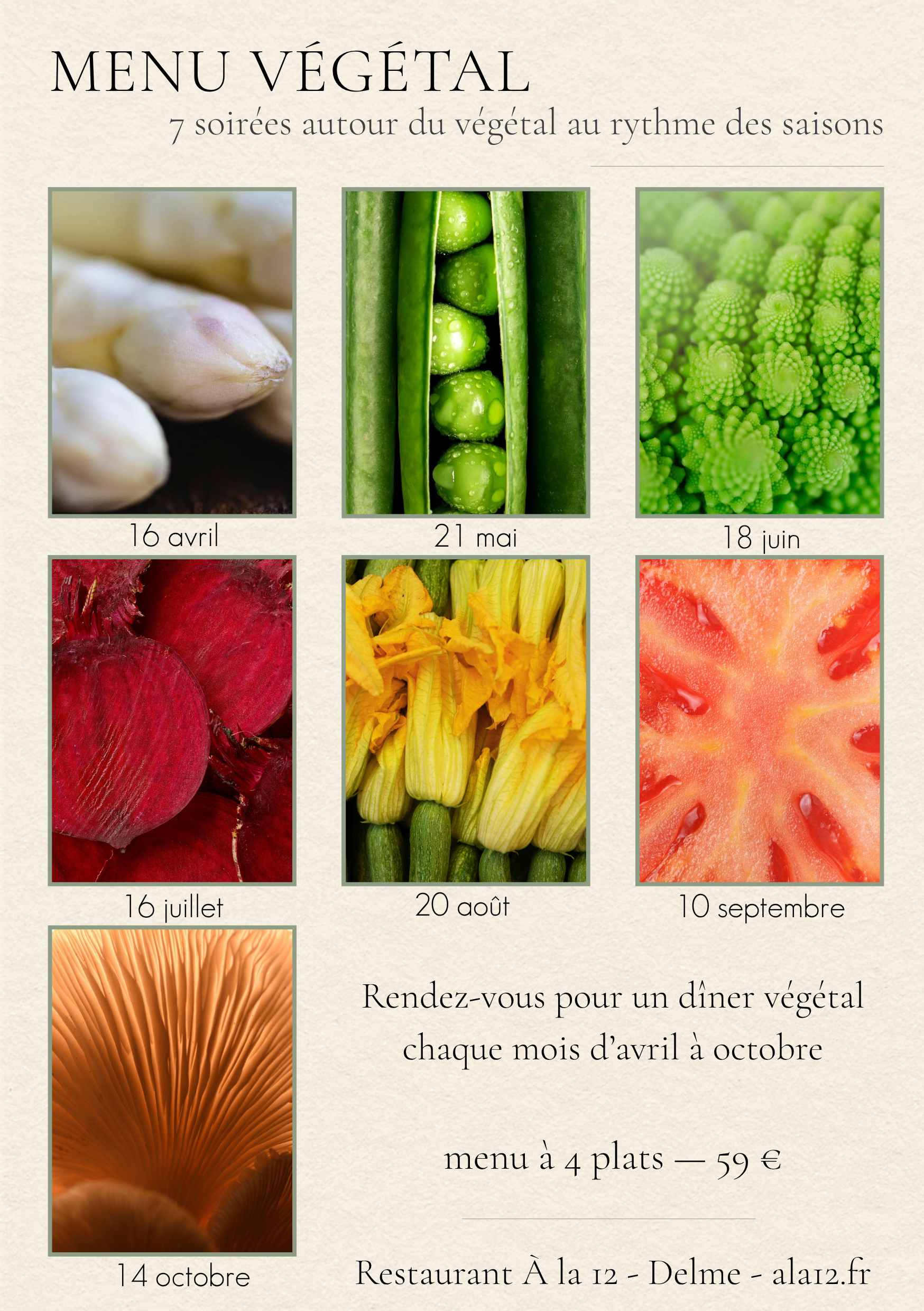 Menu végétal